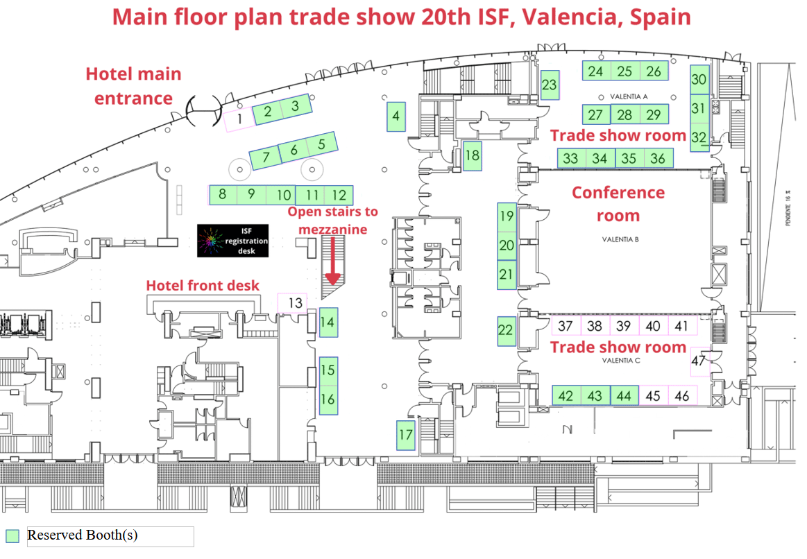 Trade show, main floor plan